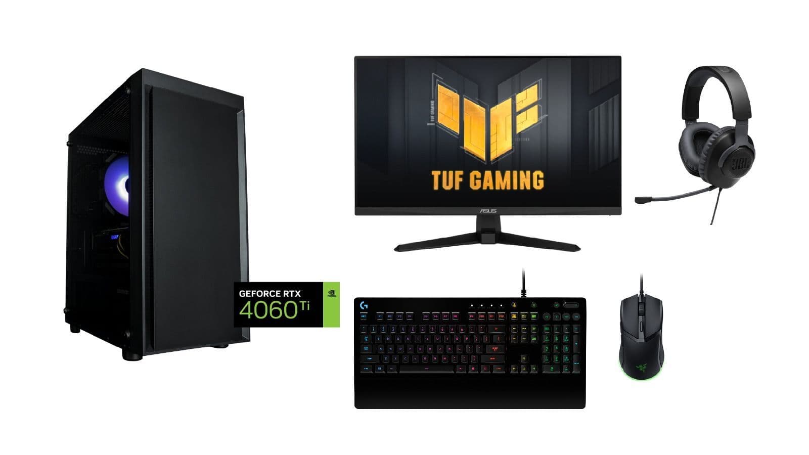 展示会・試遊台向けゲーミングPCセット(RTX 4060 Ti・24型モニター付き)